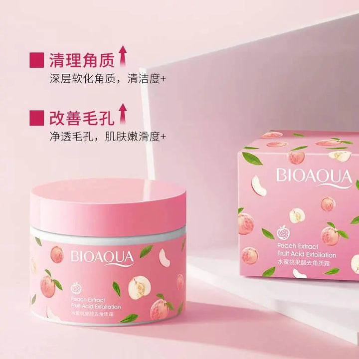 Bioaqua Peach Extract Fruit Acid Exfoliating Face Gel Cream 140g - Alpha hub Sa